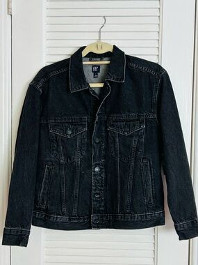 GAP Kids Black Denim Jacket Lightweight Shirt Jacket
